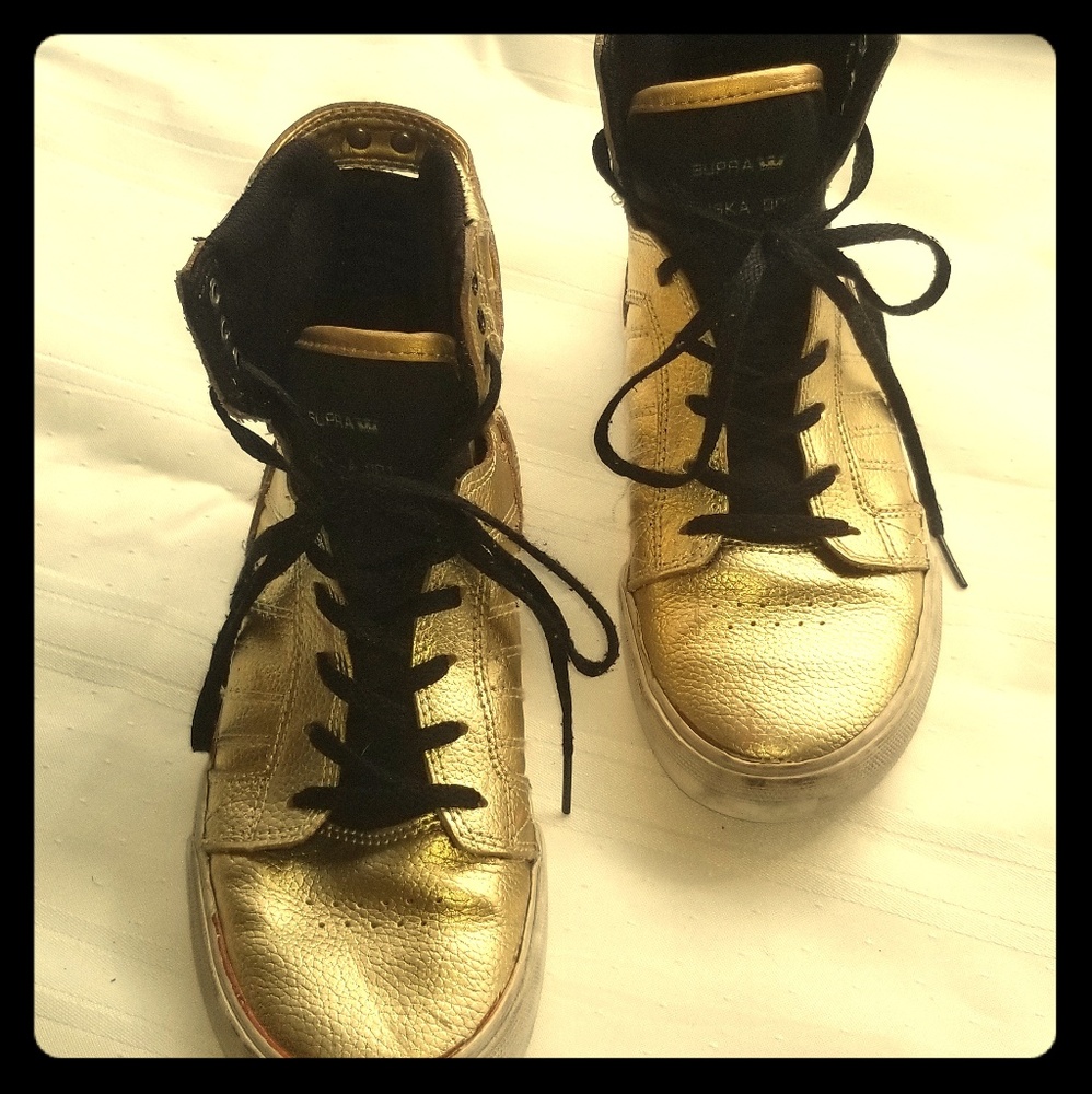 *PRE-LOVED* Supra Muska 001 GOLD  Kid's Sneakers